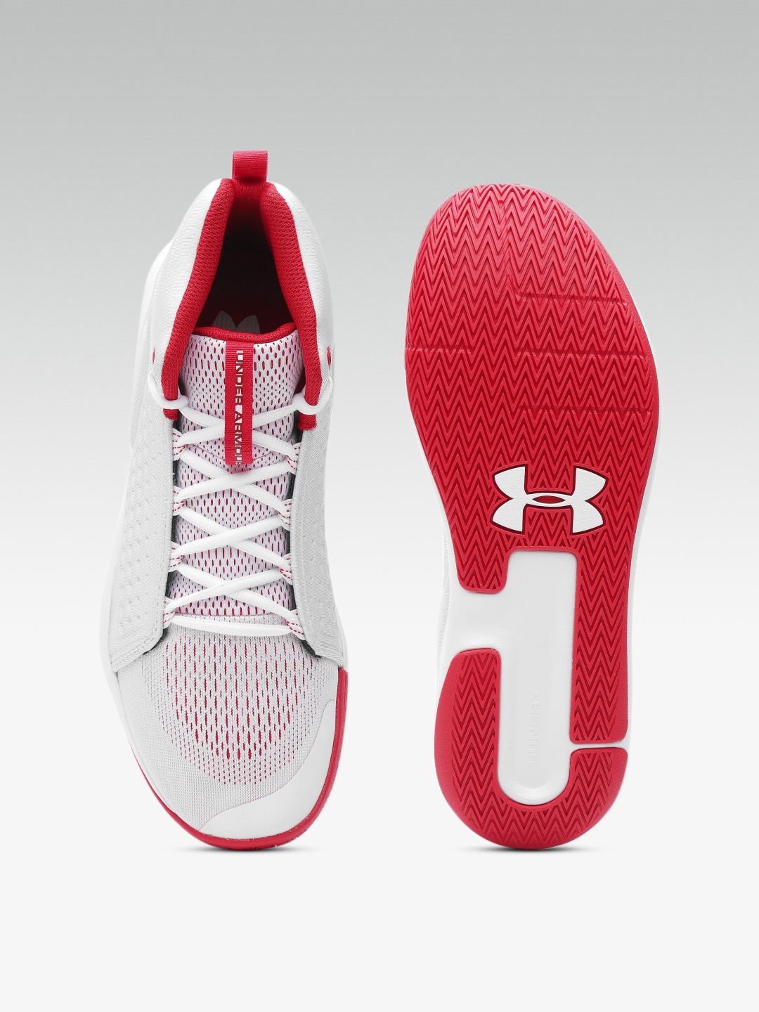 Men UA Under Armour Torch Basketball Shoes Sneakers White & Red 3020620-101 Buy Under Armour Torch  main image 4