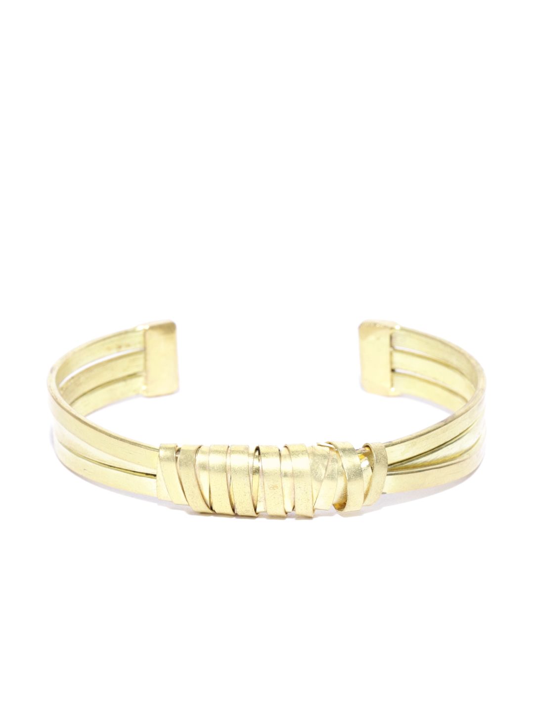 Blueberry Gold-Plated Handcrafted Adjustable Cuff Bracelet Price in India