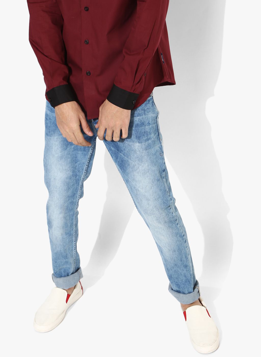 Celio Blue Slim Fit Mid-Rise Clean Look Jeans