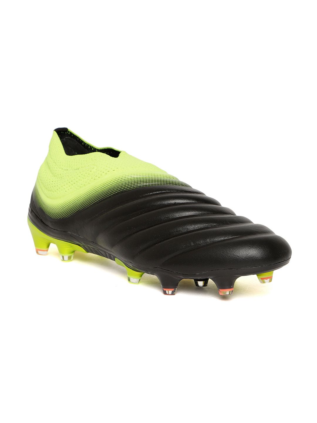 Buy ADIDAS Men Black & Lime Green COPA 19+ FG Leather Football