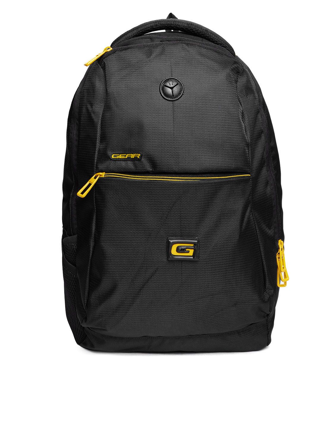 Gear Unisex Black Solid Backpack Price in India