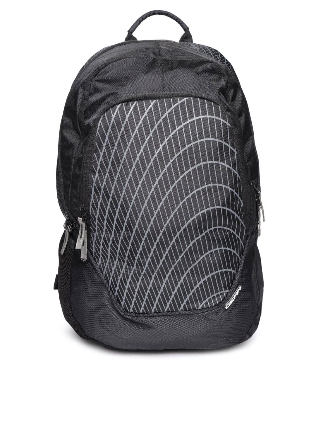 Gear Unisex Black & Grey Printed Laptop Backpack Price in India