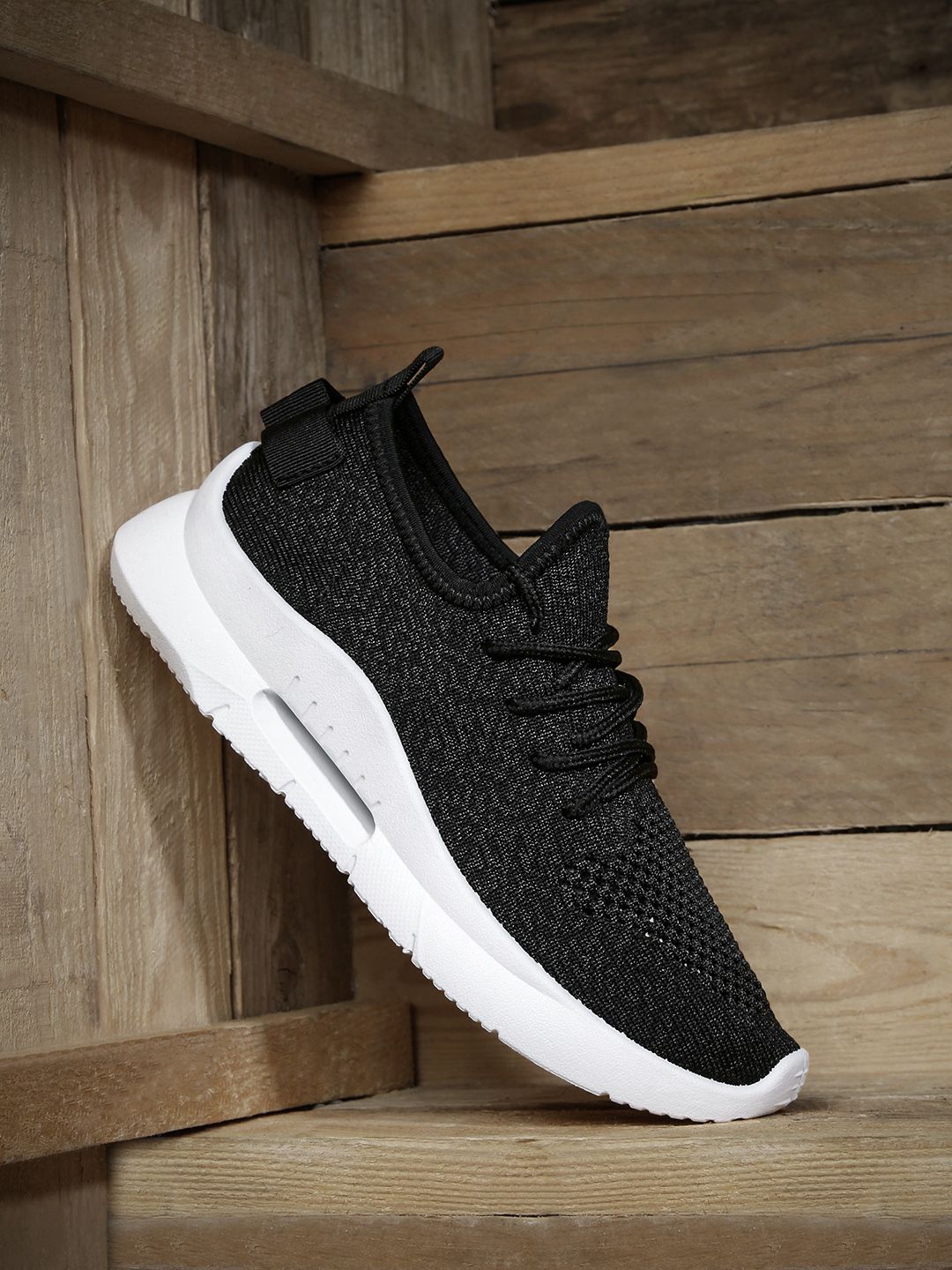 Roadster Women Black Lace-Up Sneakers Price in India