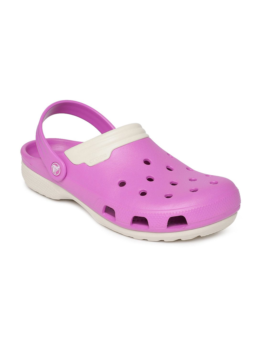 Crocs Unisex Pink Solid Clogs Price in India