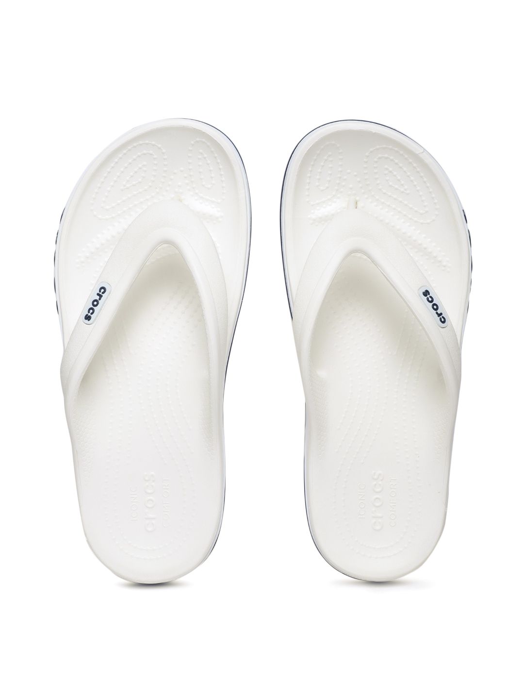 Crocs Unisex White Solid Thong Flip-Flops Price in India