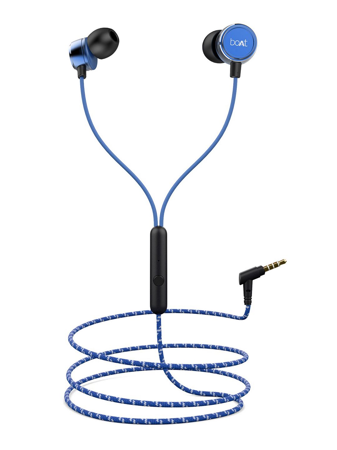 boAt BassHeads 172 Blue Braided Wired Earphones with Enhanced Bass & Metal Finish Price in India
