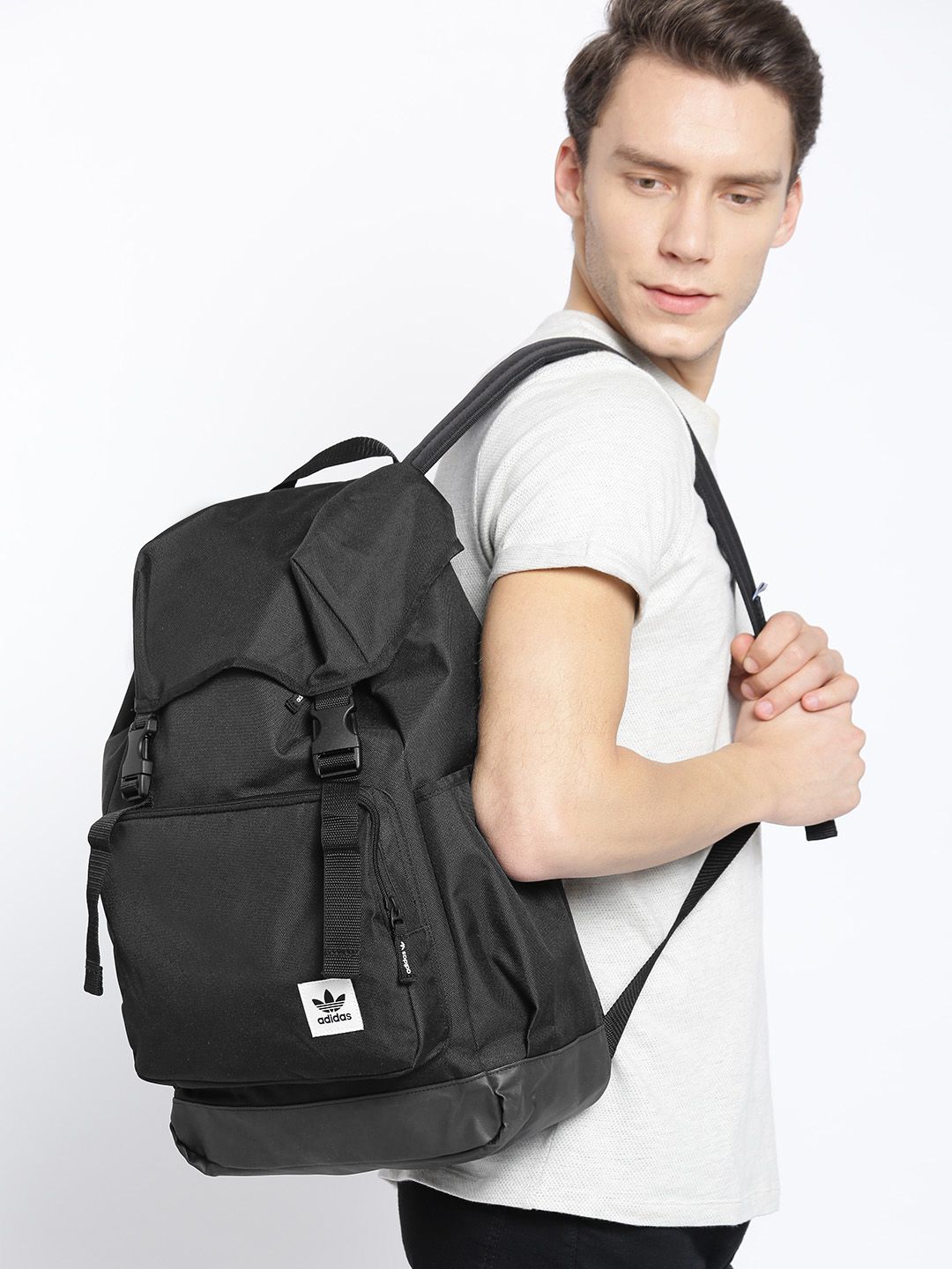 Buy ADIDAS Originals Unisex Black Solid Toploader Backpack - Backpacks for  Unisex 8587639 | Myntra