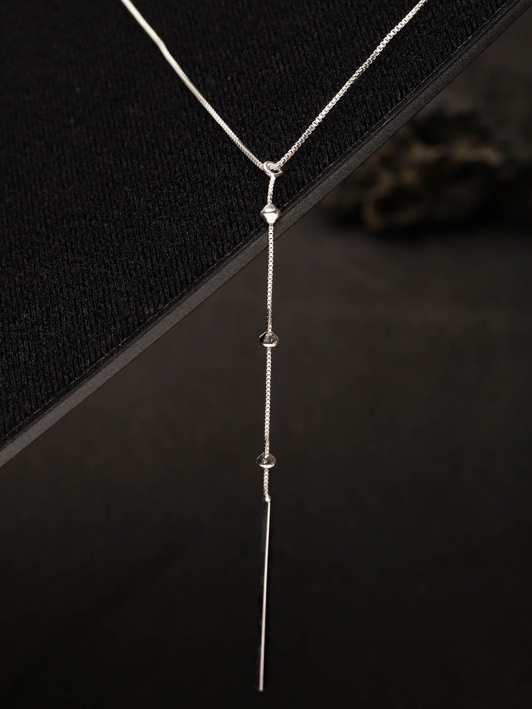Carlton London  925 Sterling Silver Lariat Necklace Price in India