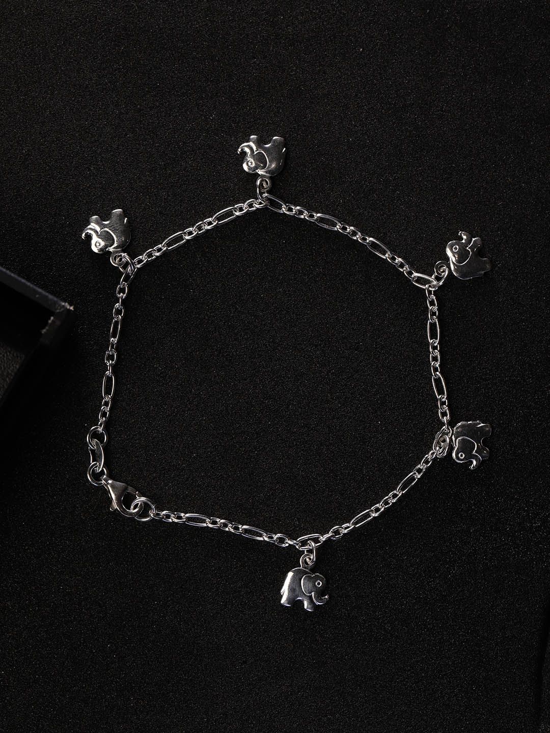 Carlton London 925 Sterling Silver Charm Bracelet Price in India