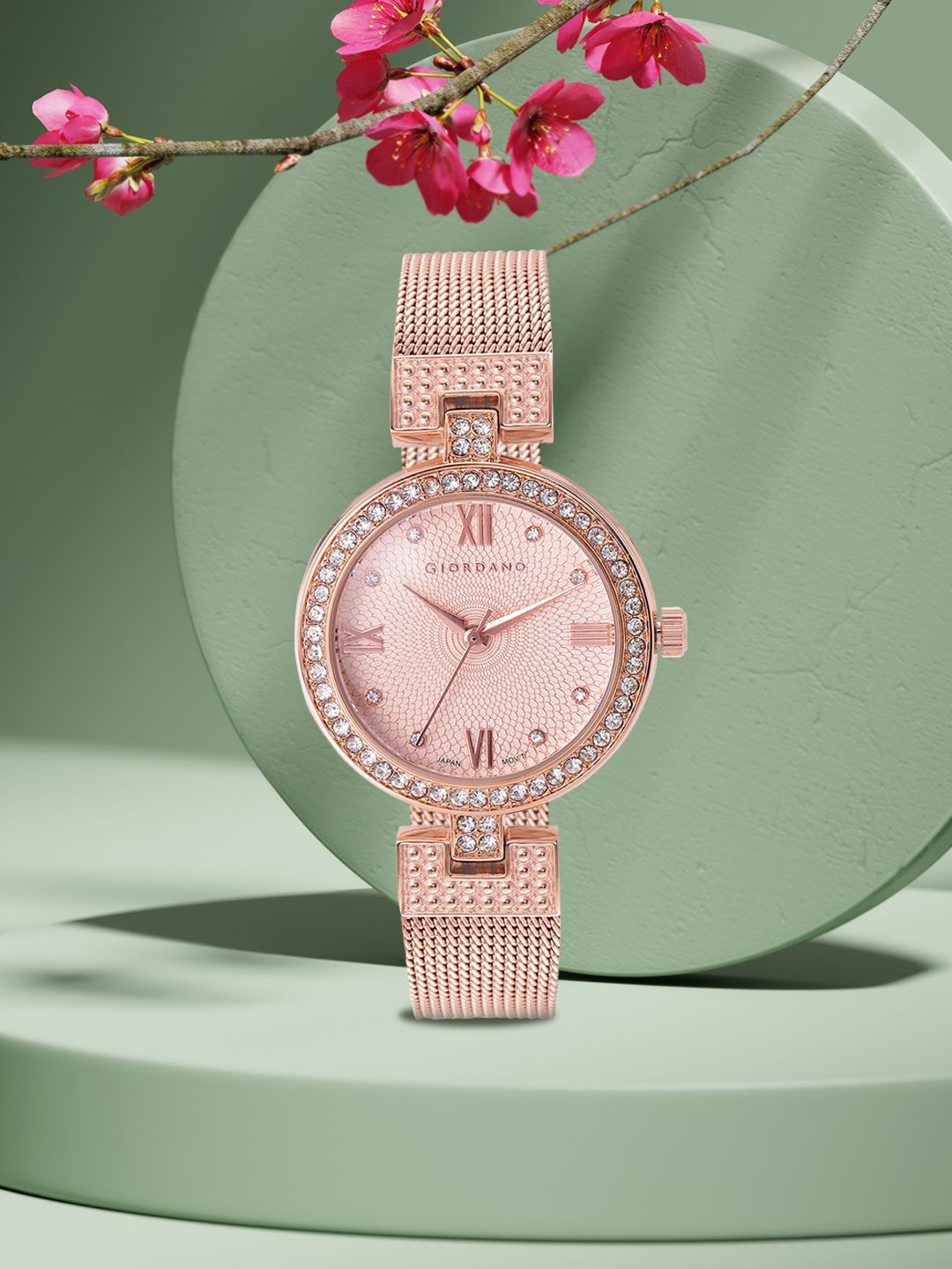 GIORDANO Women Rose Gold-Toned Analogue Watch A2093-44 Price in India