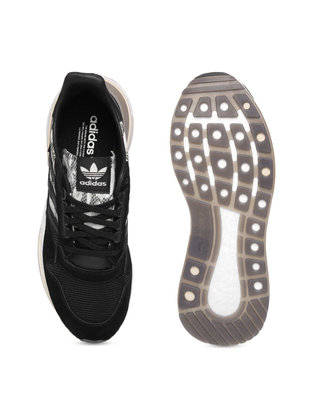 oi Buy ADIDAS Originals Men Black ZX 500 RM Snakeskin Print Sneakers