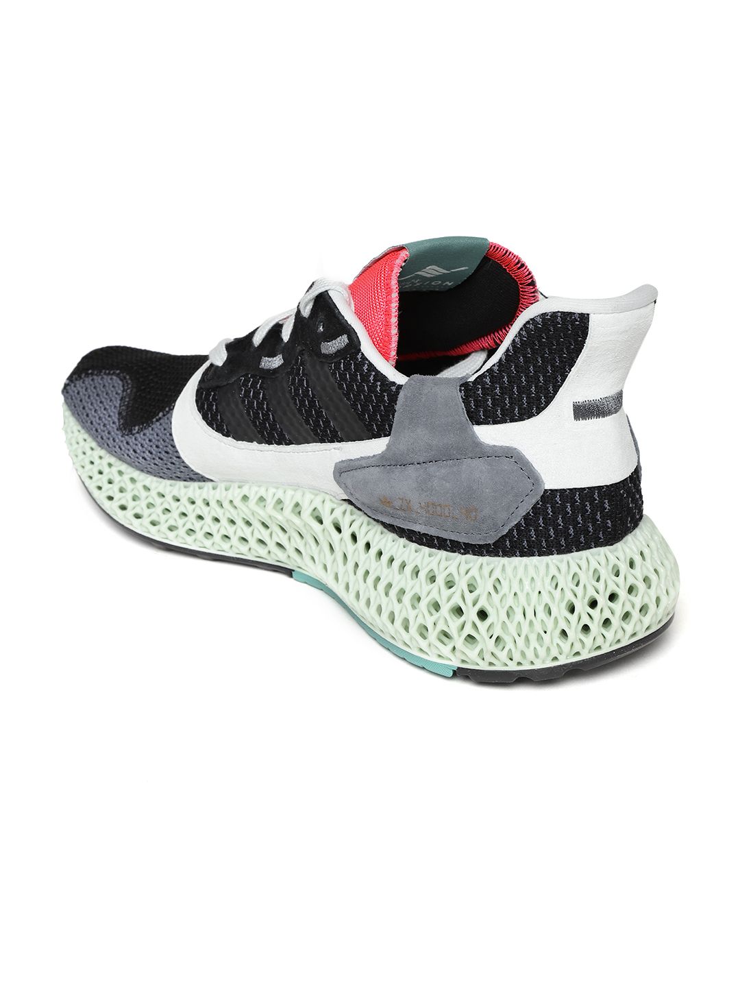 Buy ADIDAS Originals Men Black & Grey ZX 4000 4D Colourblocked