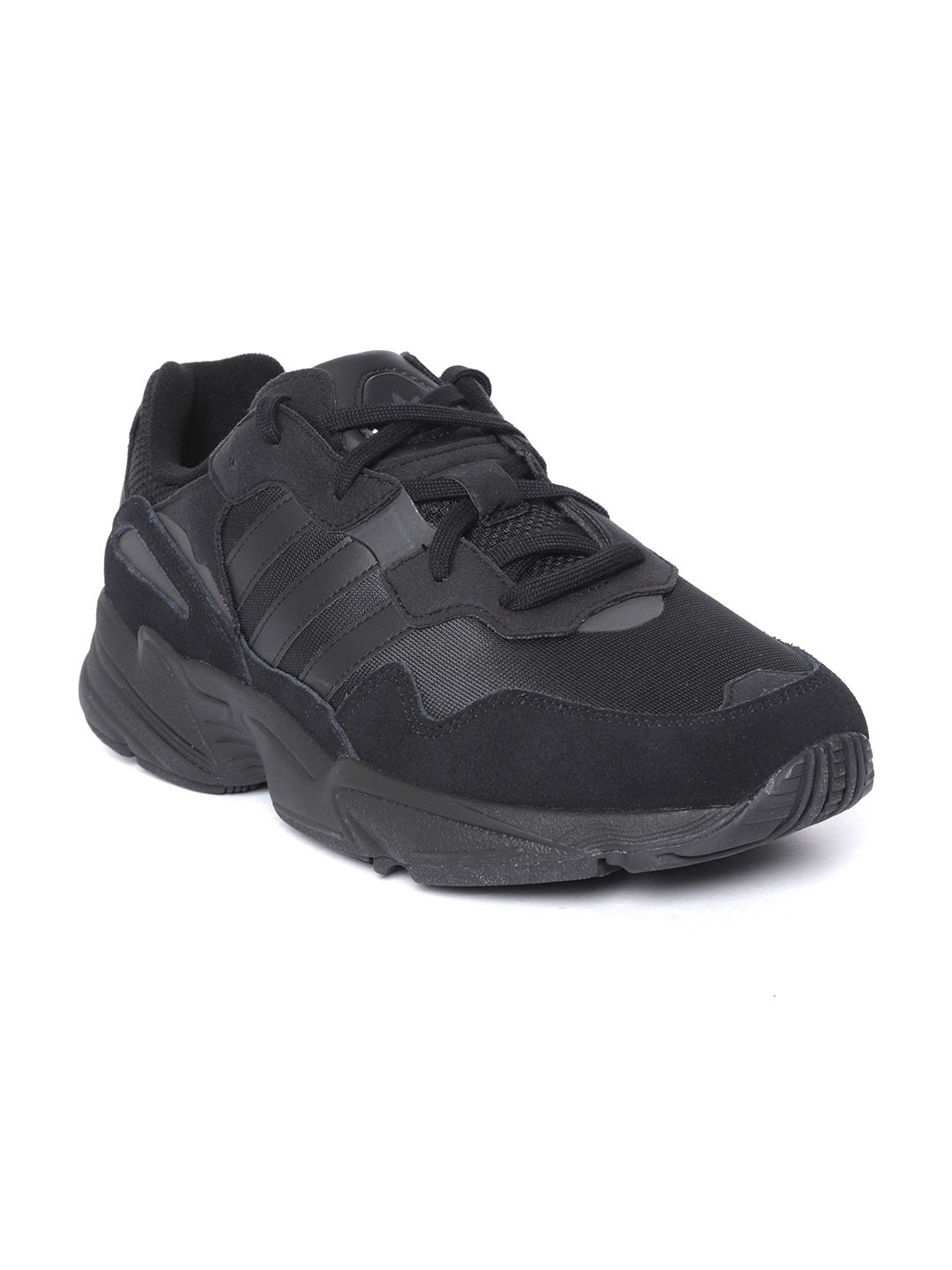Buy ADIDAS Originals Men Black & Olive Green YUNG-96 Colourblocked