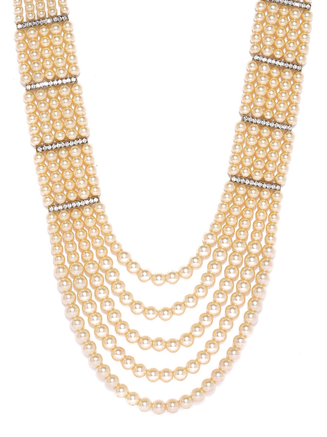 Zaveri Pearls Gold-Toned Layered Necklace Price in India