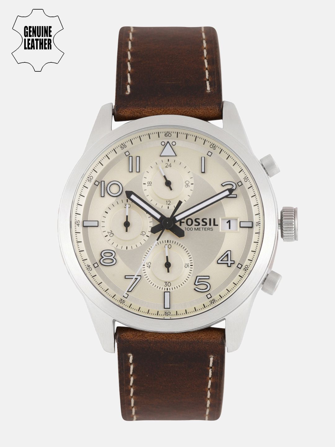 brown leather watches reloj fossil genuine leather