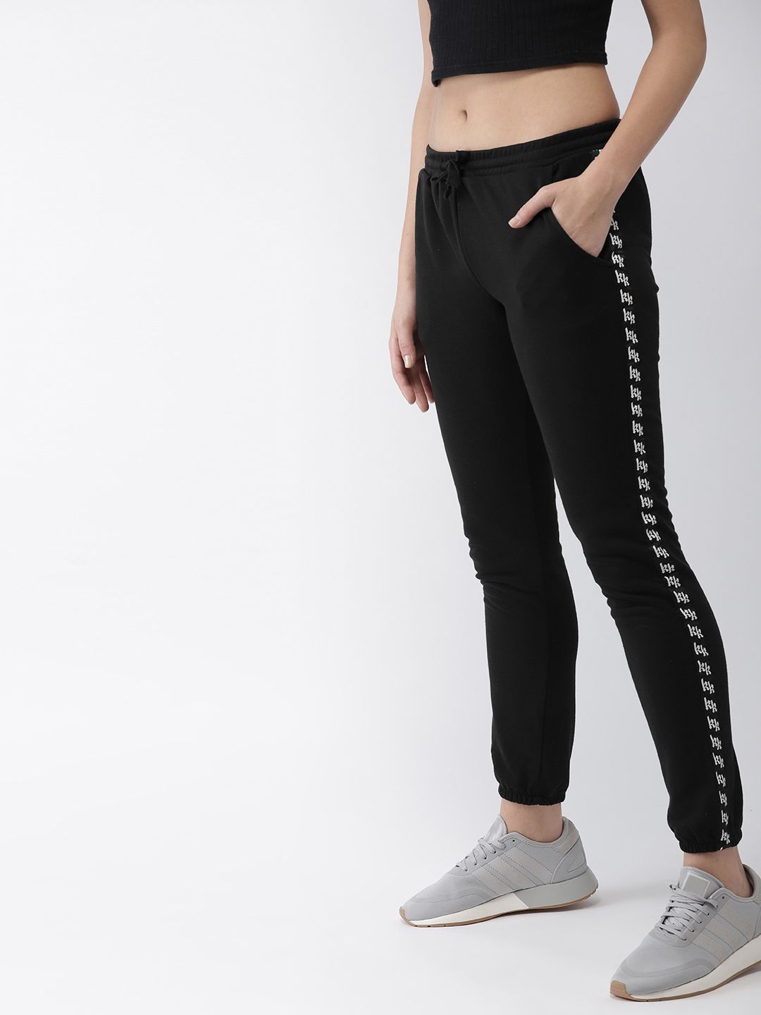 FOREVER 21 Women Black Solid Joggers Price in India