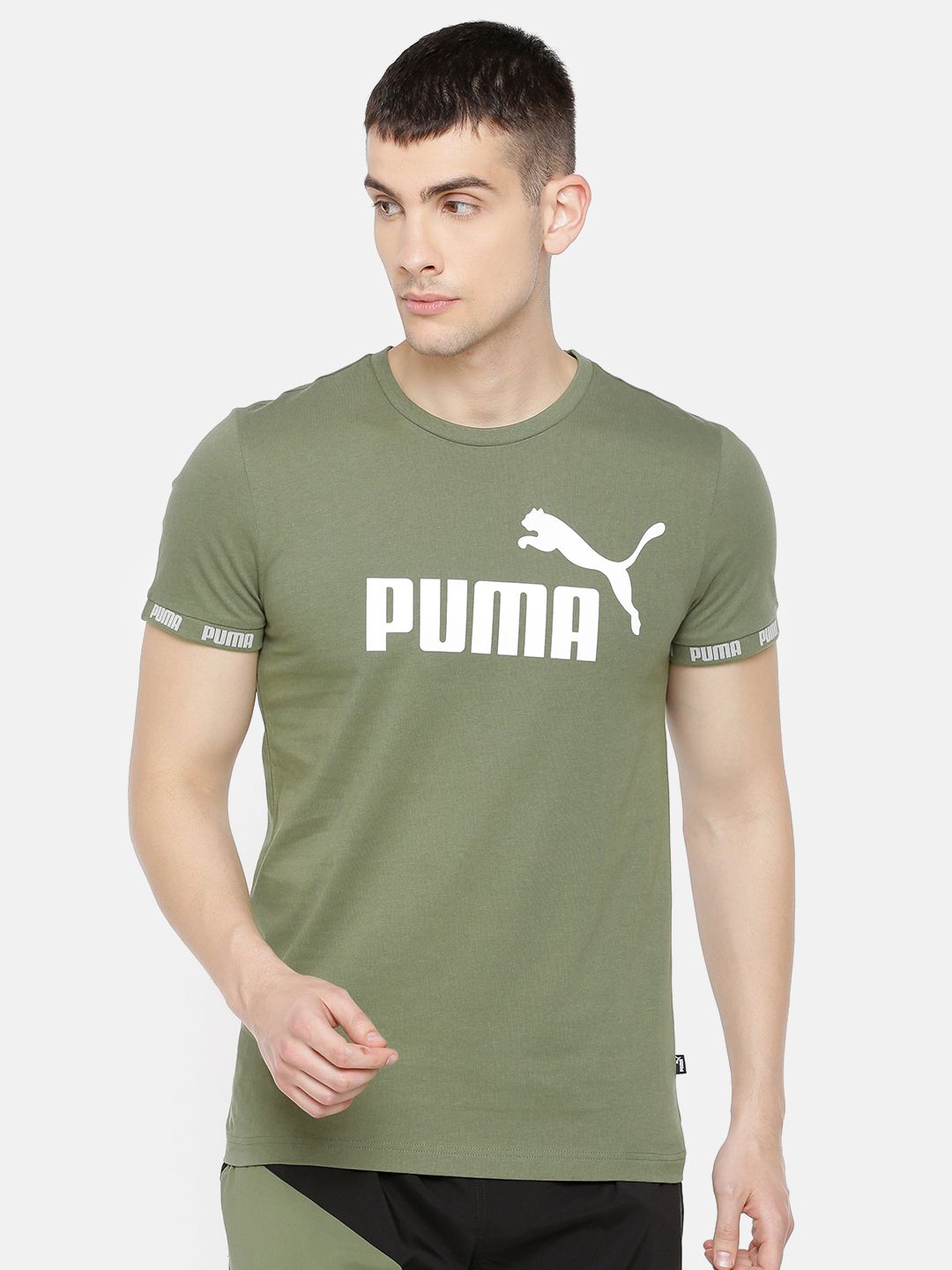 puma olive green t shirt 