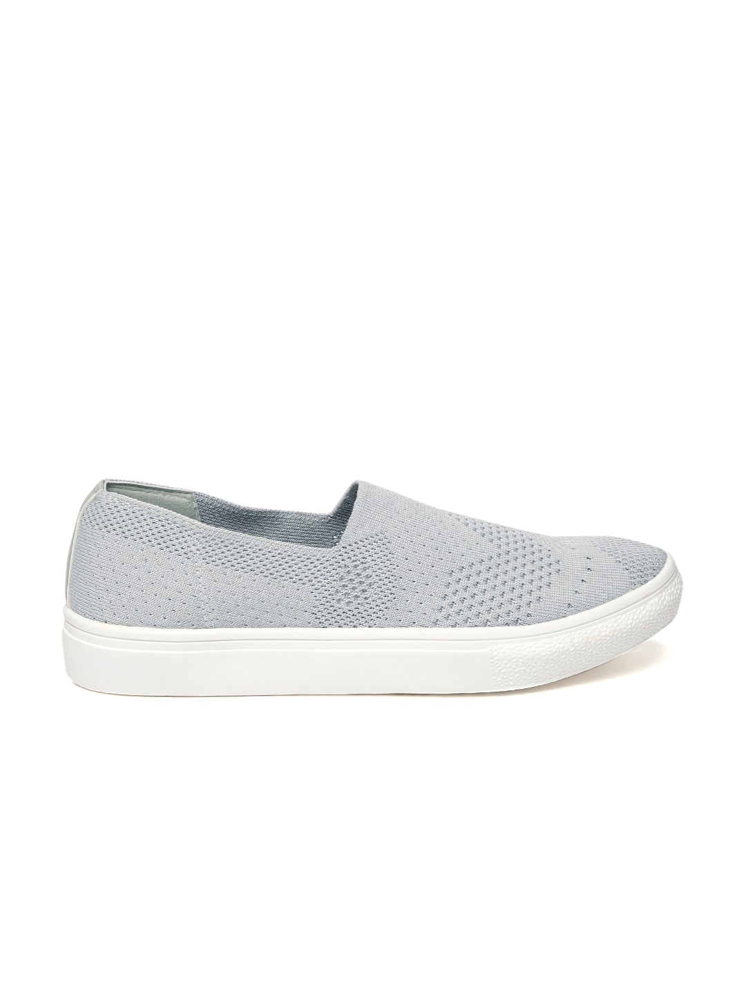 ether Women Grey Woven Design Slip-On Sneakers Price in India
