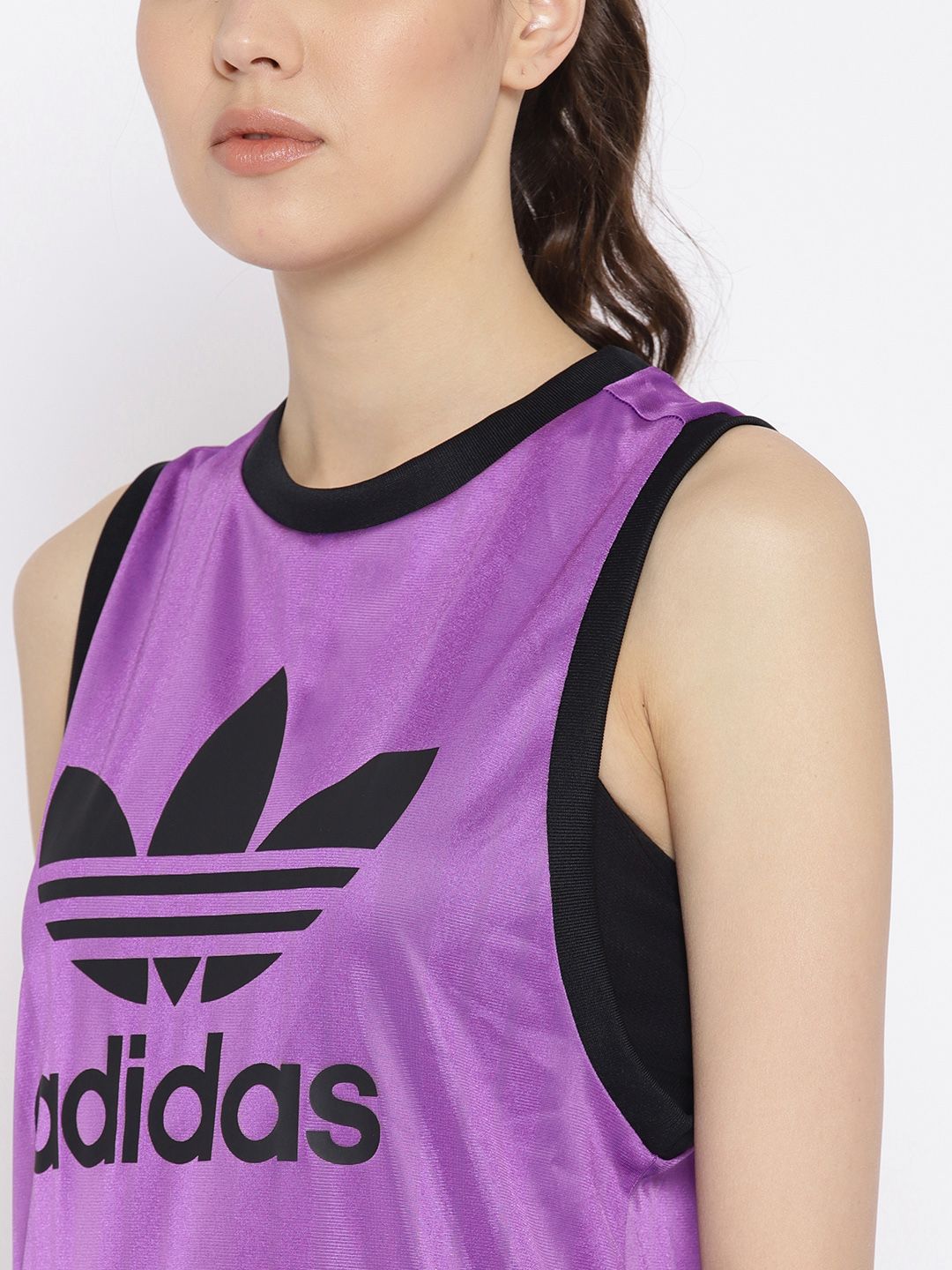 Buy ADIDAS Originals Women Purple Printed Long Tank Dress - Dresses for  Women 8808961 | Myntra