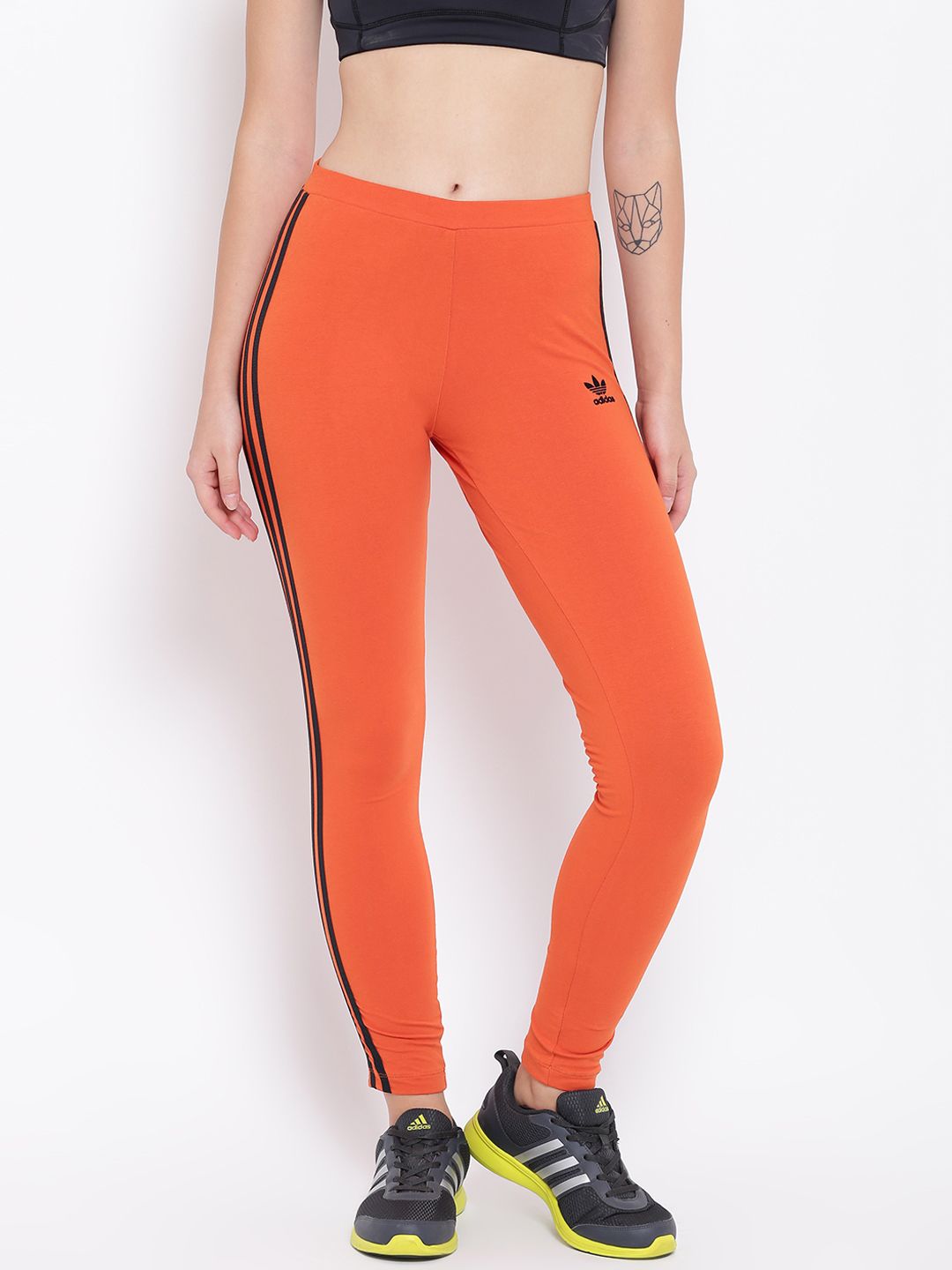 ADIDAS Originals Women Orange Solid Slim Fit Track Pants ADIDAS Originals Women Orange Solid Slim Fit Track Pants
