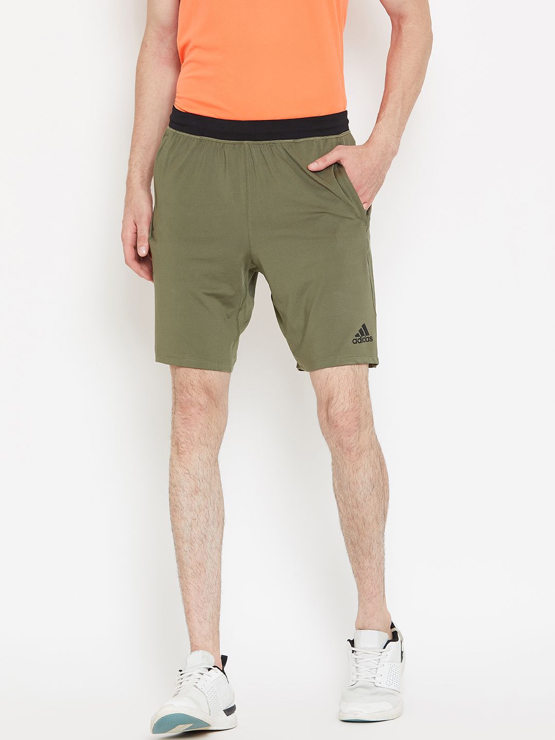 olive green adidas shorts