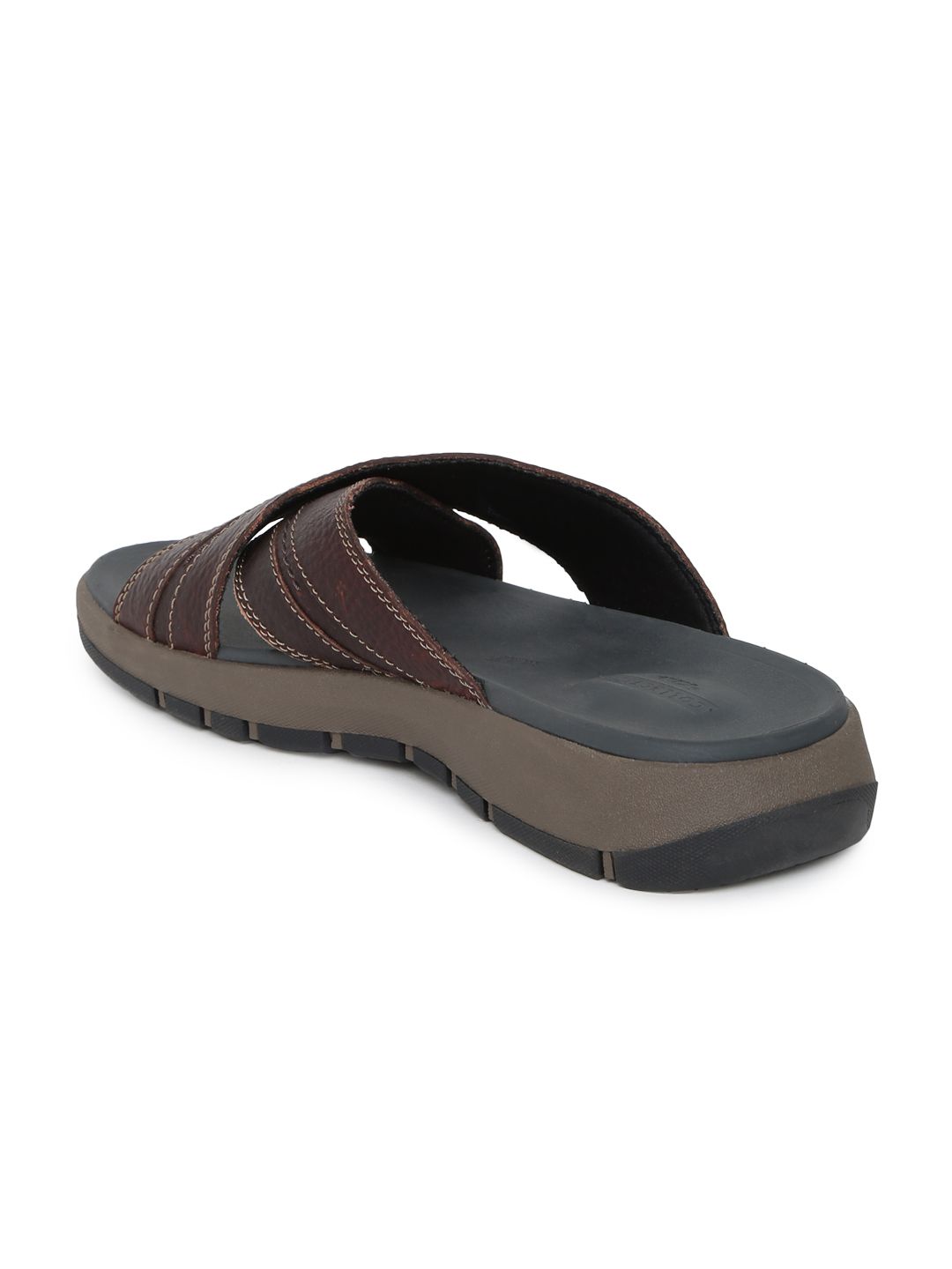 Buy Clarks Men Brown Brixby Cross Sandals - Sandals for Men  display picture 2