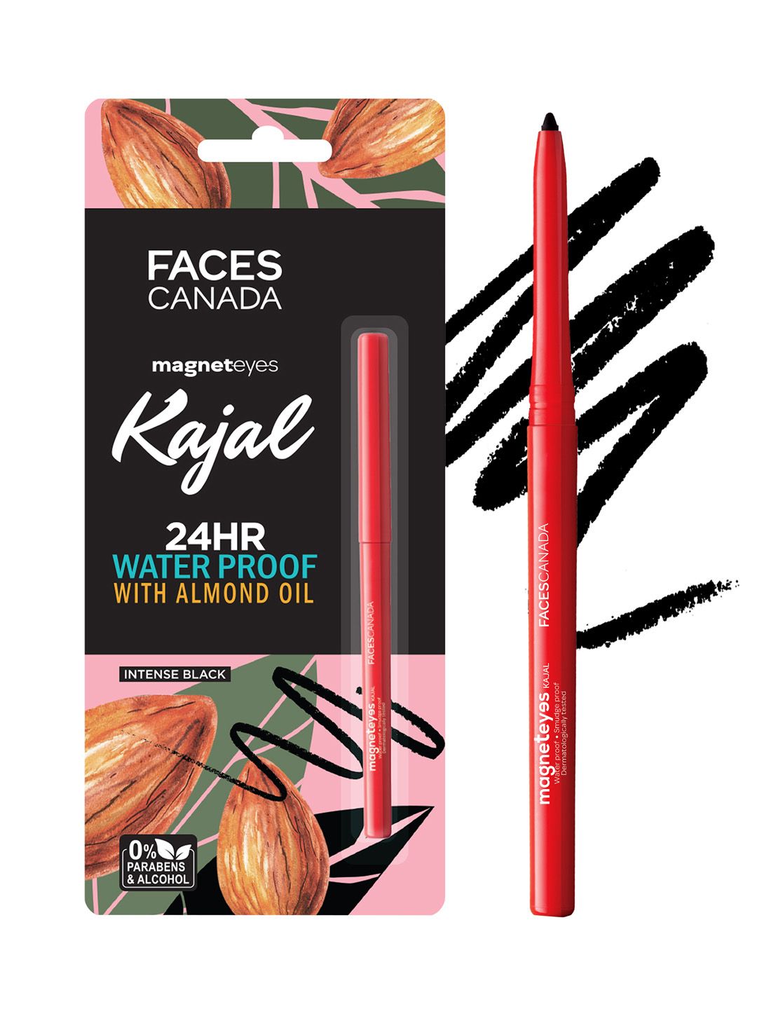 FACES CANADA Magneteyes Kajal with Almond Oil - Black 01