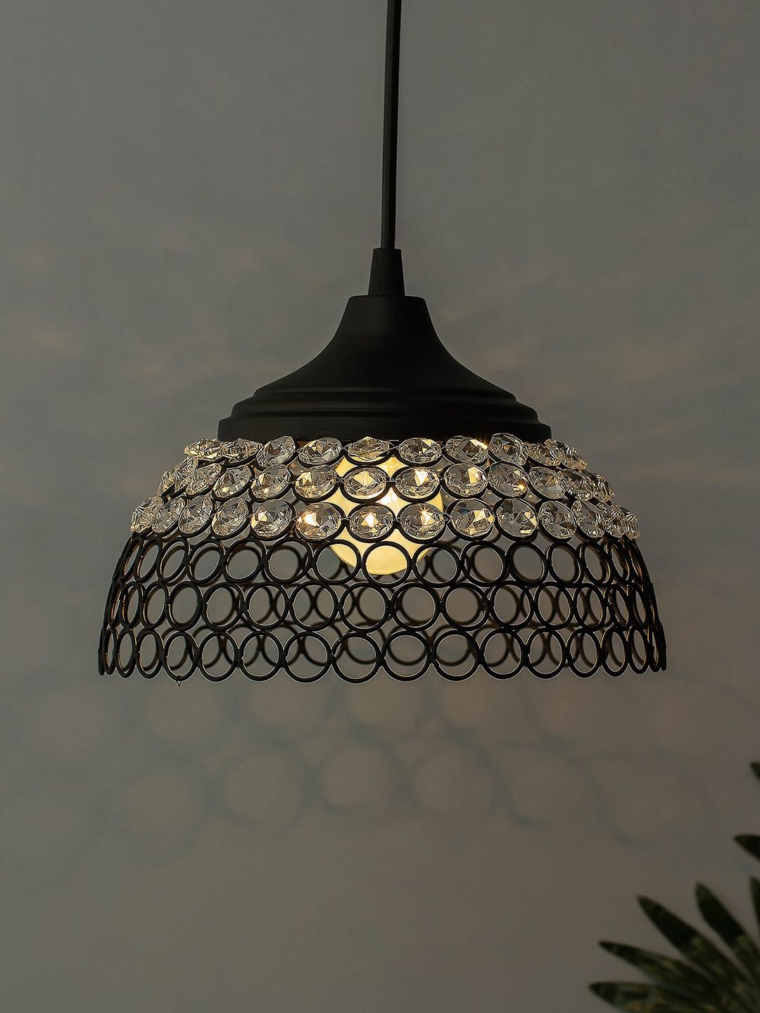 Homesake Black Solid Handcrafted Pendent Light Price in India