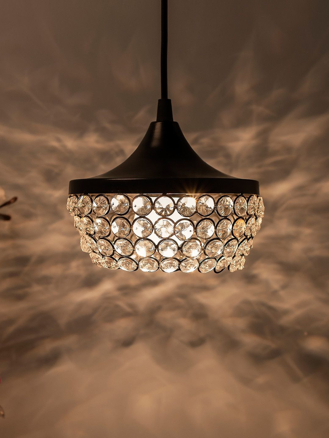 Homesake Black Solid Handcrafted Ceiling Lamp Price in India
