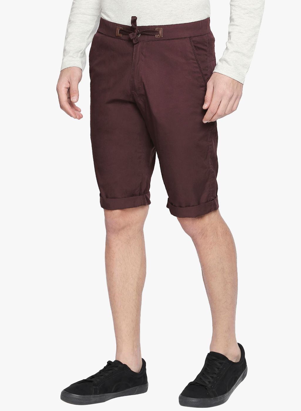 burgundy chino shorts