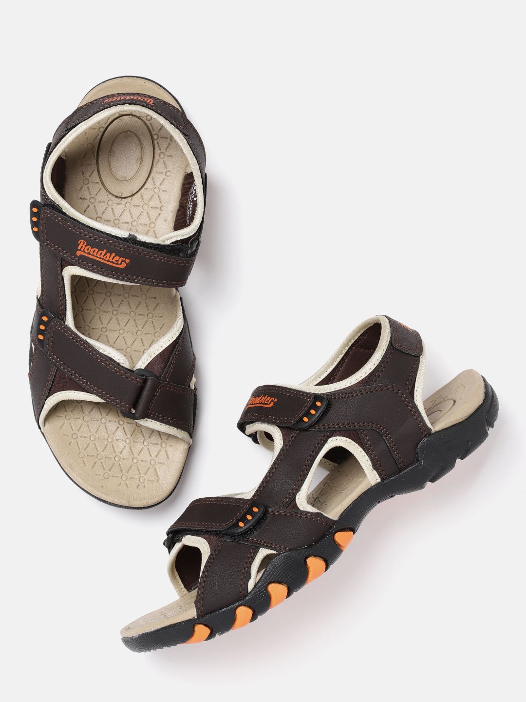 Roadster Men Coffee Brown Sports Sandals