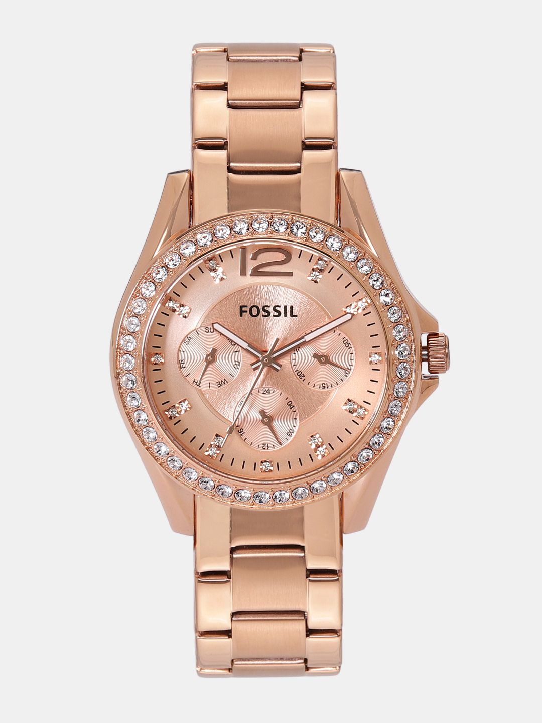 Fossil Women Rose Gold-Toned Analogue Watch ES2811_SOR Price in India