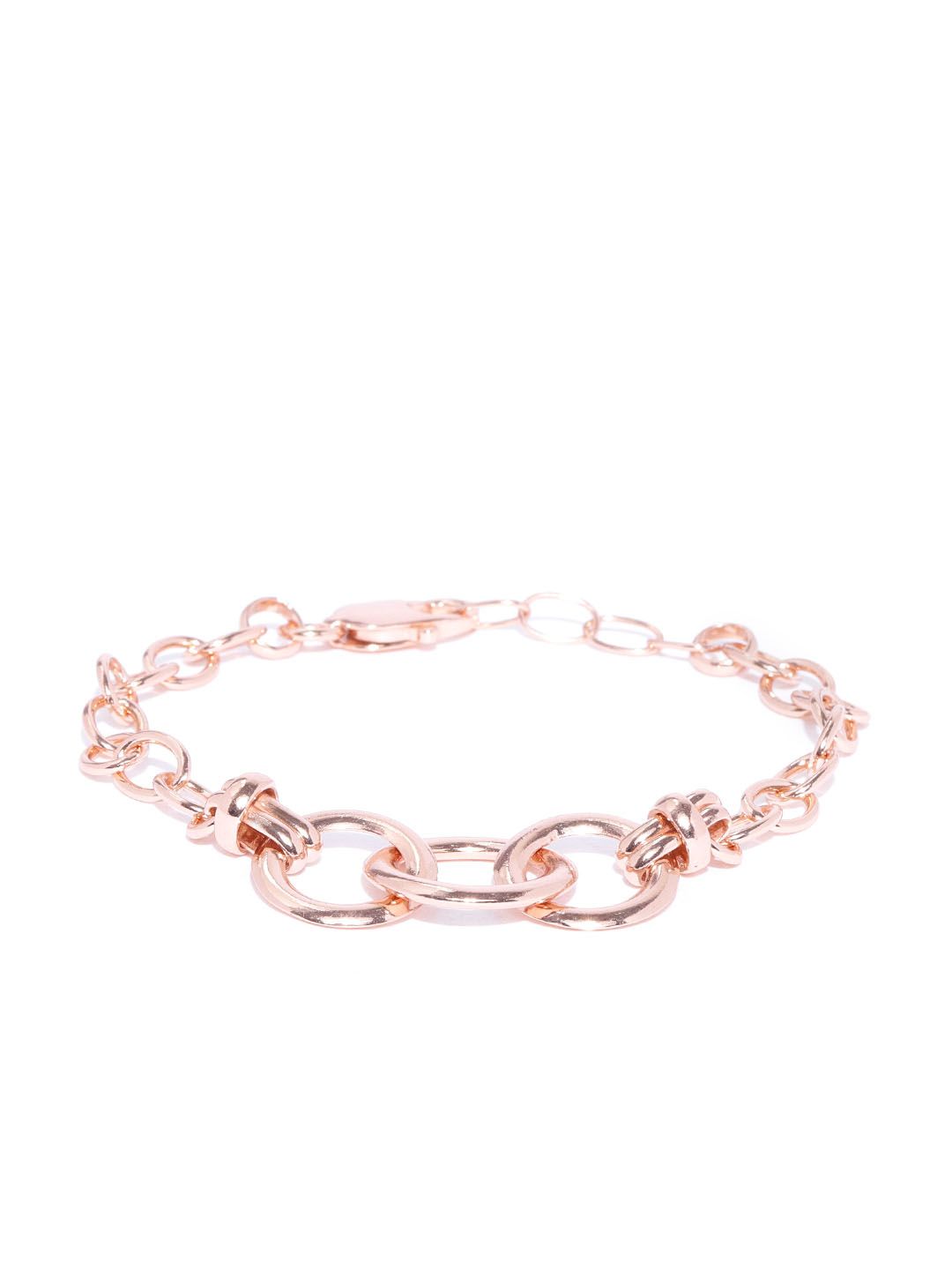 Carlton London Rose Gold-Plated Link Bracelet Price in India