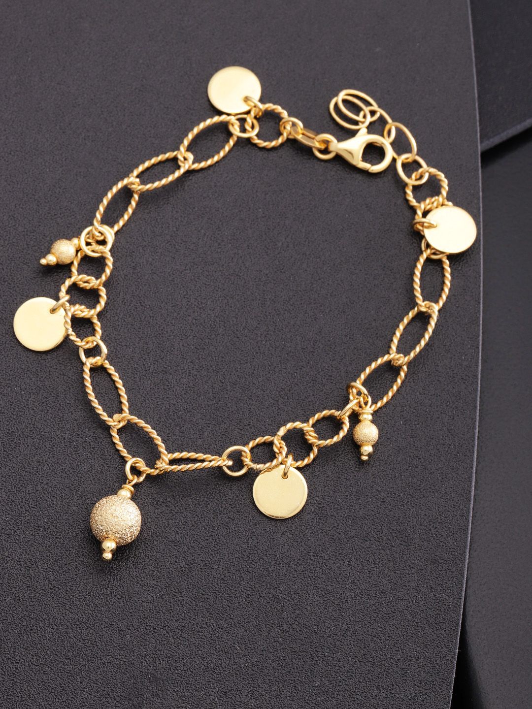 Carlton London Gold-Plated Charm Bracelet Price in India