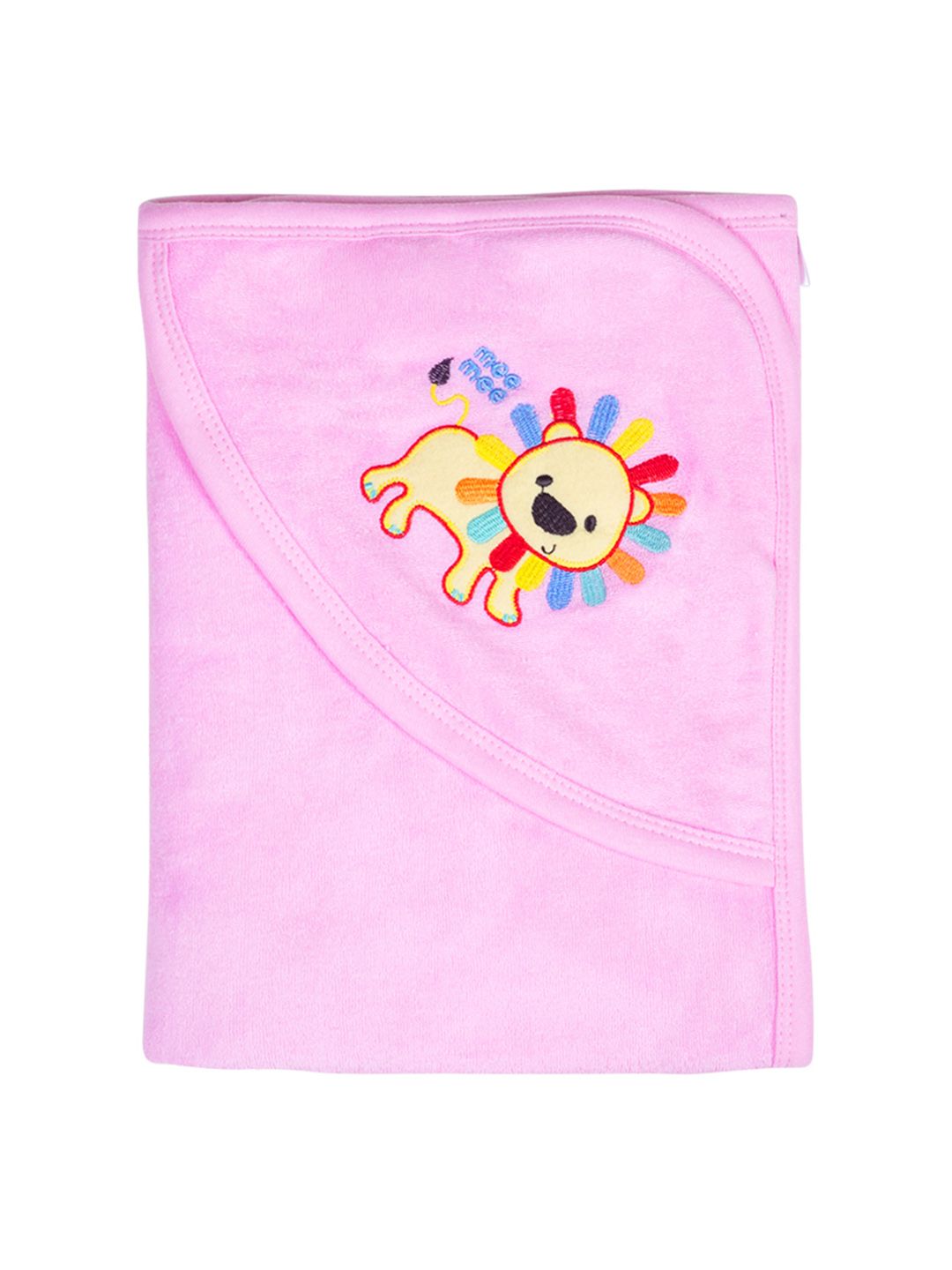 MeeMee Kids Pink Cotton Bath Towel With Hood