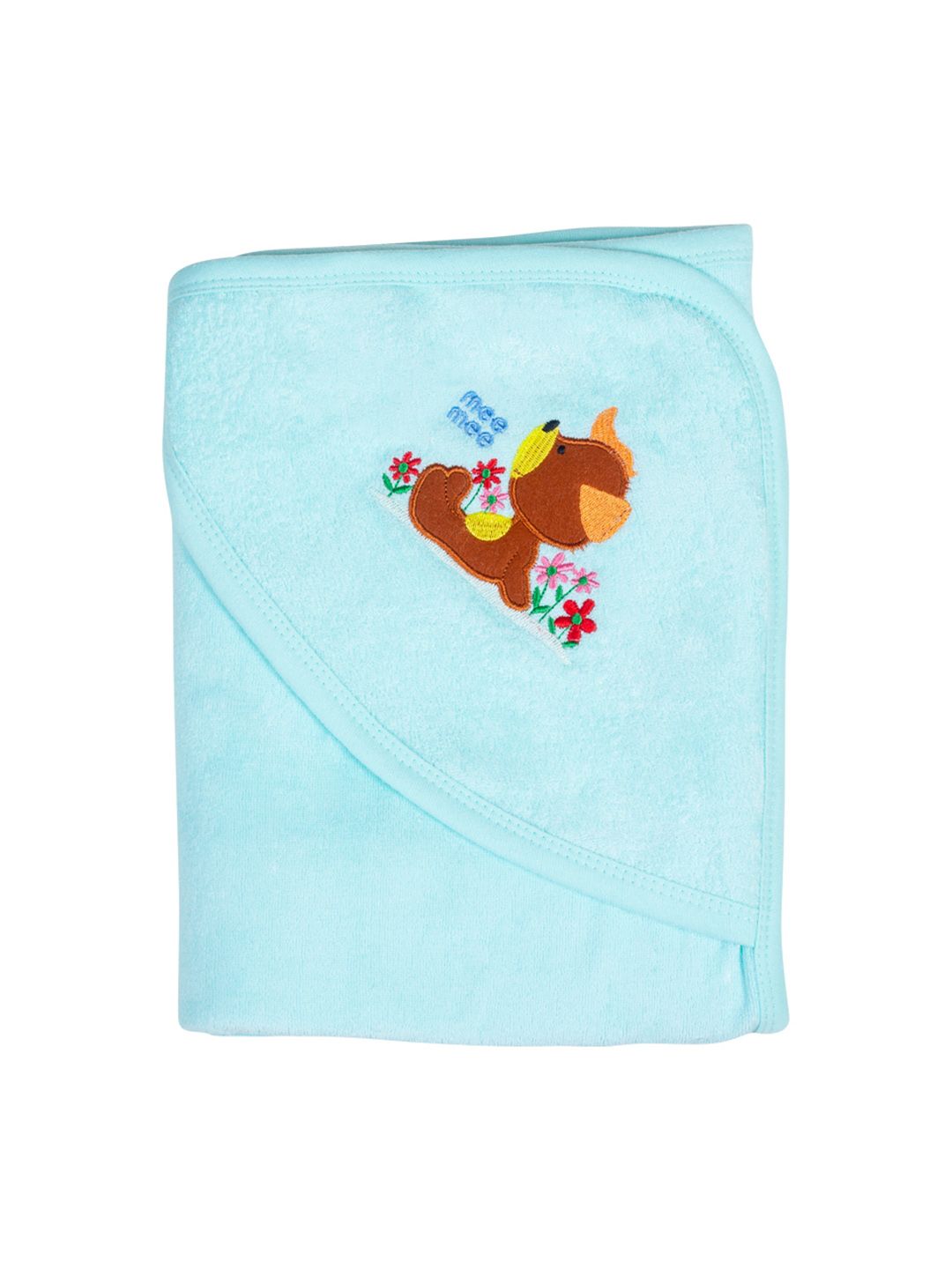 MeeMee Kids Green Cotton Bath Towel With Hood