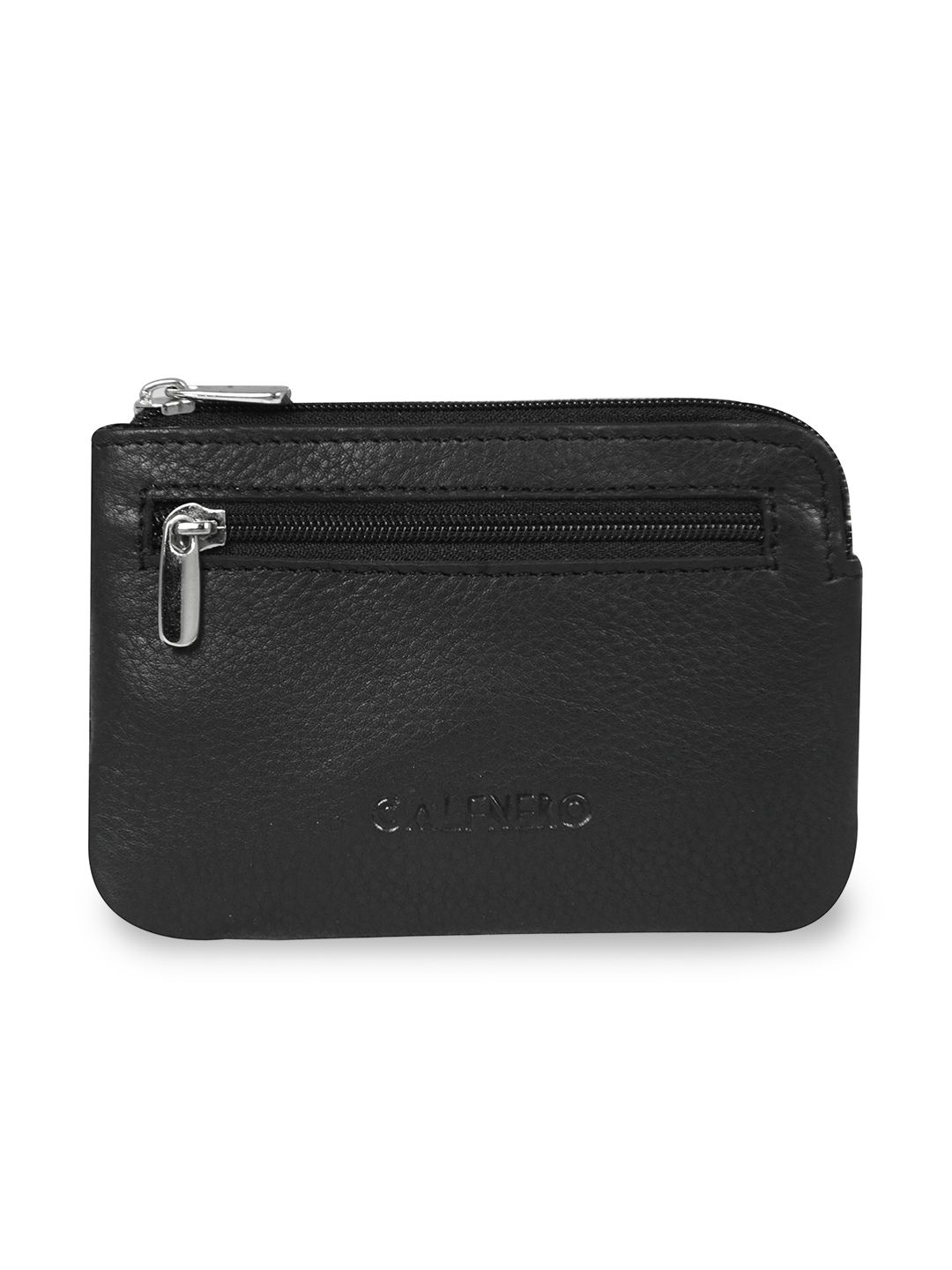 CALFNERO Unisex Black Solid Wallet Price in India