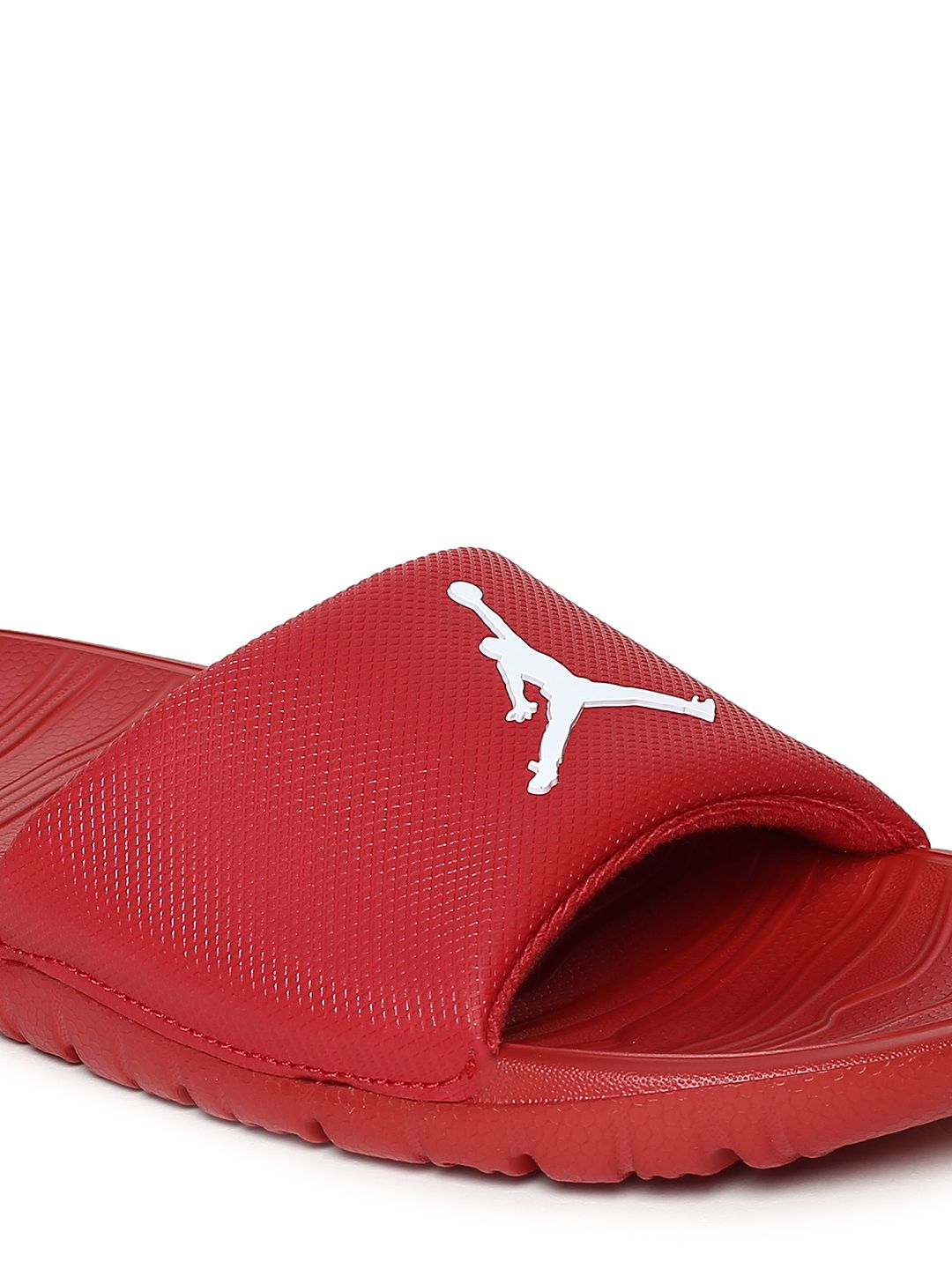 red jordan slides