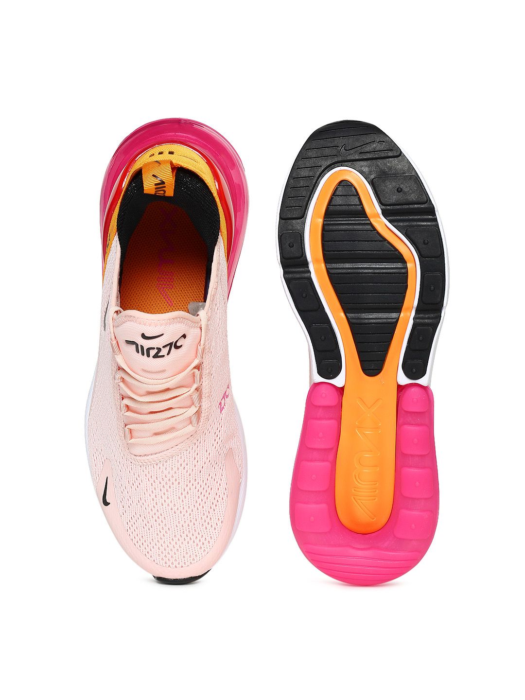 pink orange black air max 270