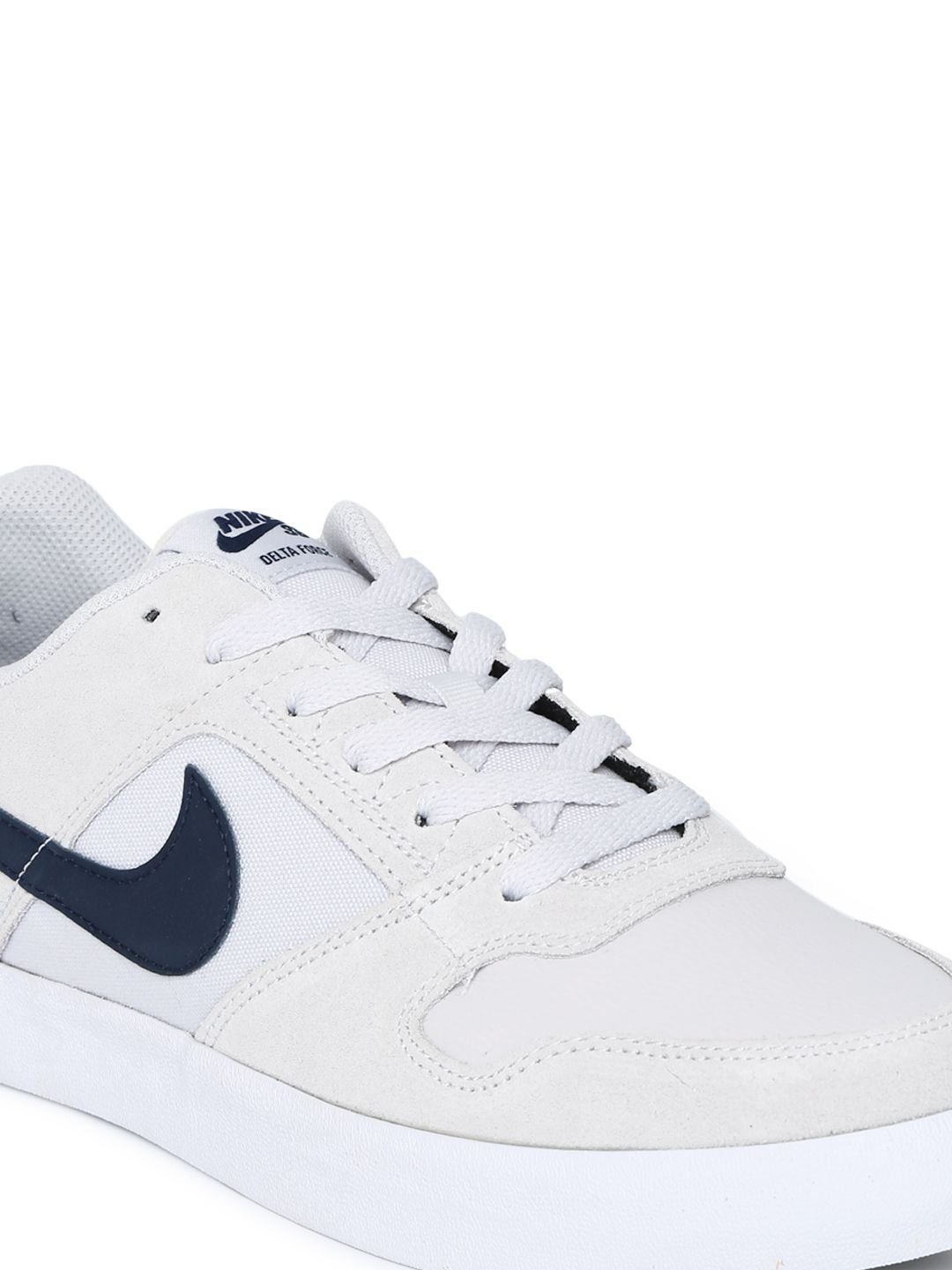 nike sb delta force white & navy skate shoes
