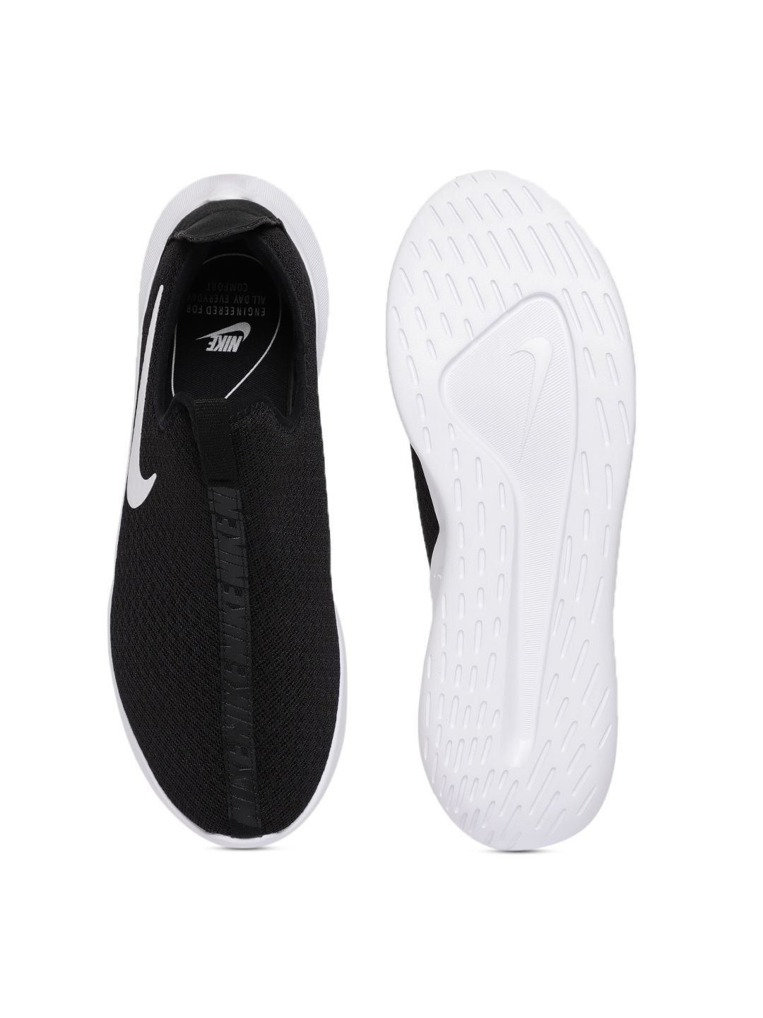 nike black viale slip on