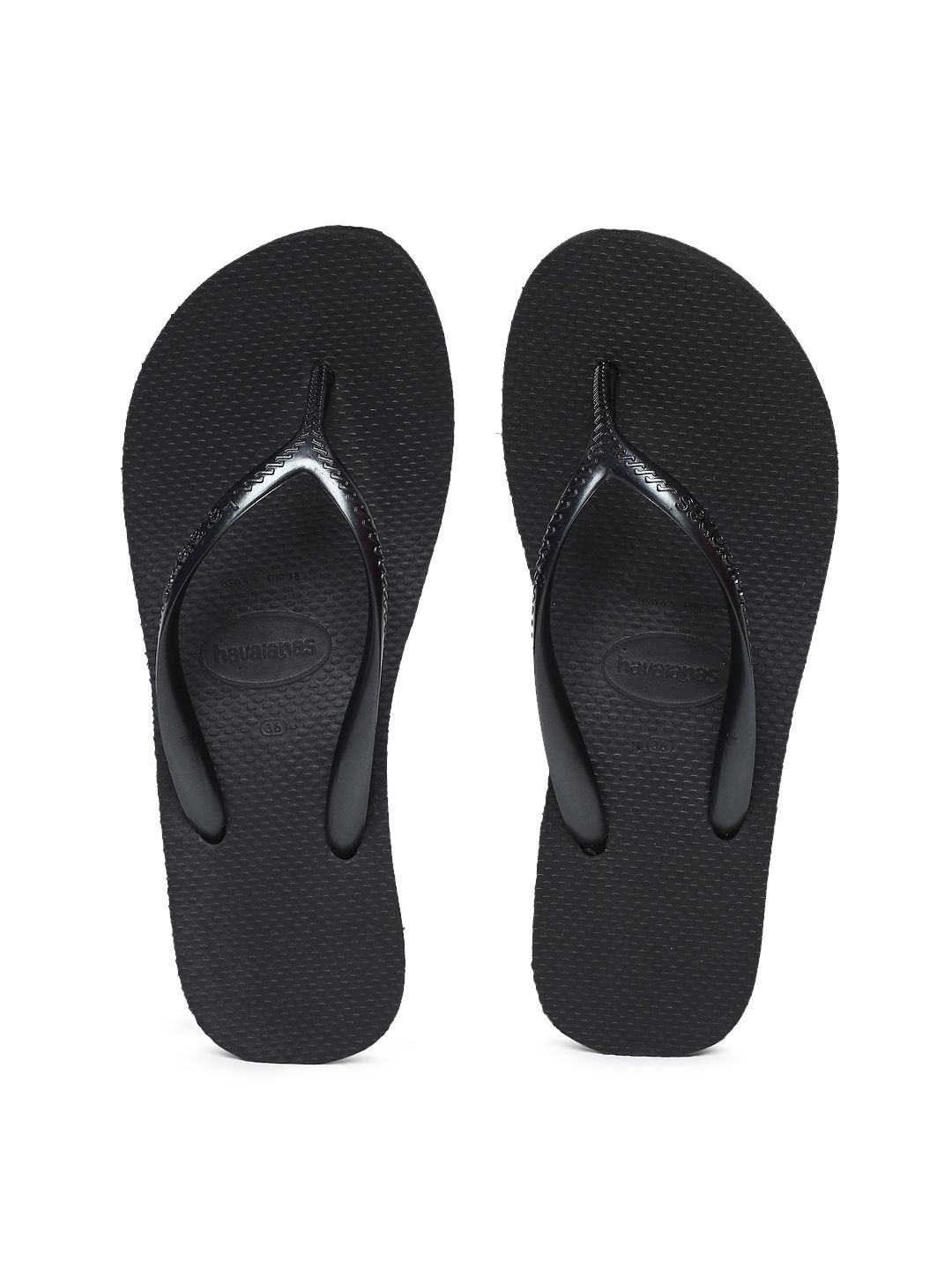 Buy Havaianas Women Hi Fashion Black Solid Wedge Sandals - Flip