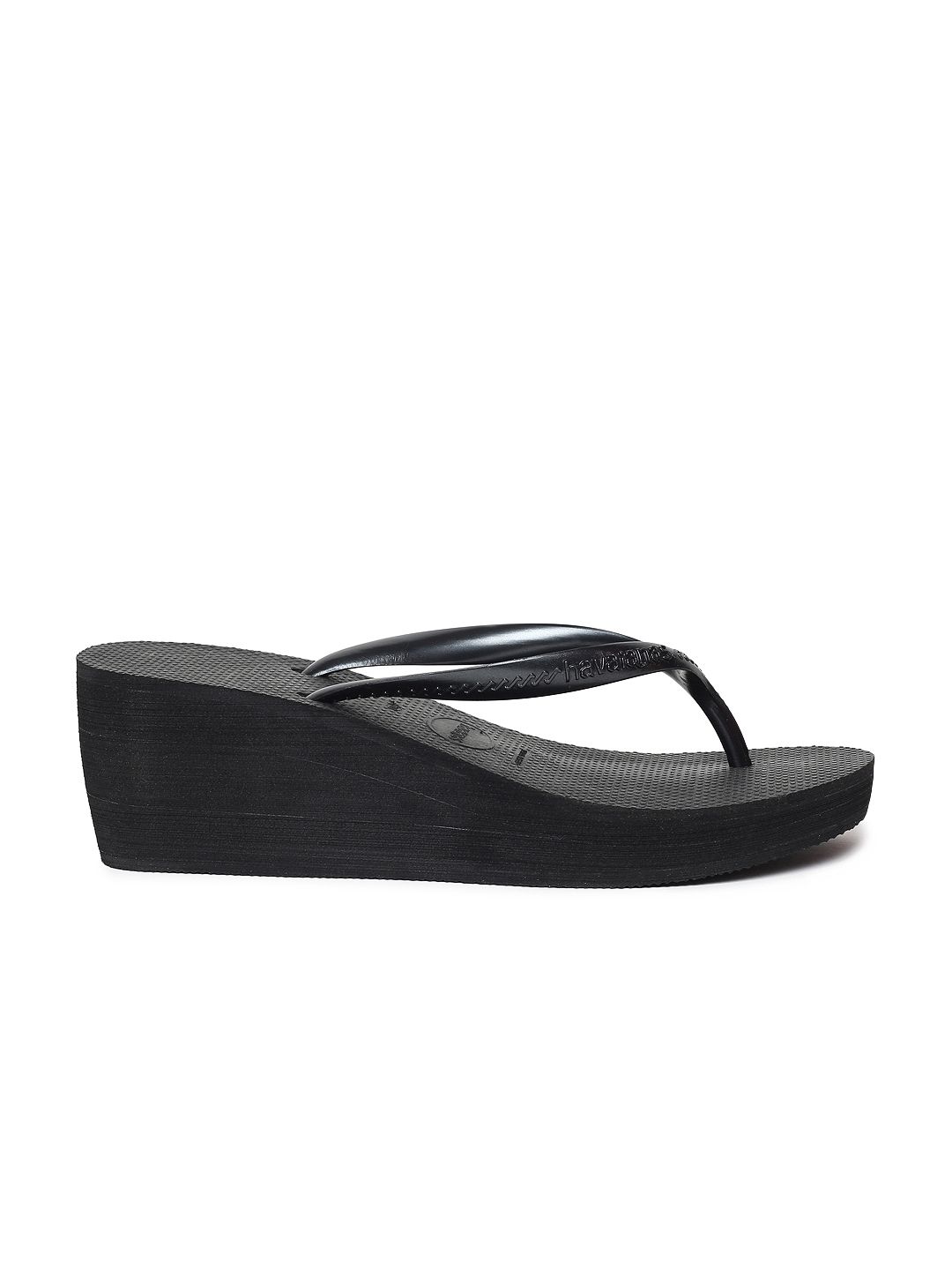 Buy Havaianas Women Hi Fashion Black Solid Wedge Sandals - Flip