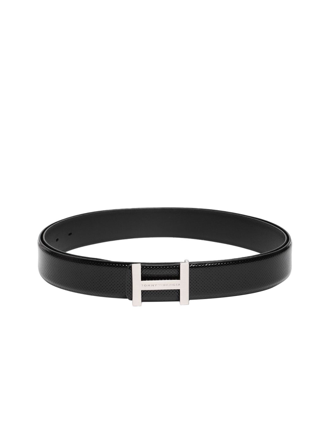 Tommy Hilfiger Men Black Textured Belt