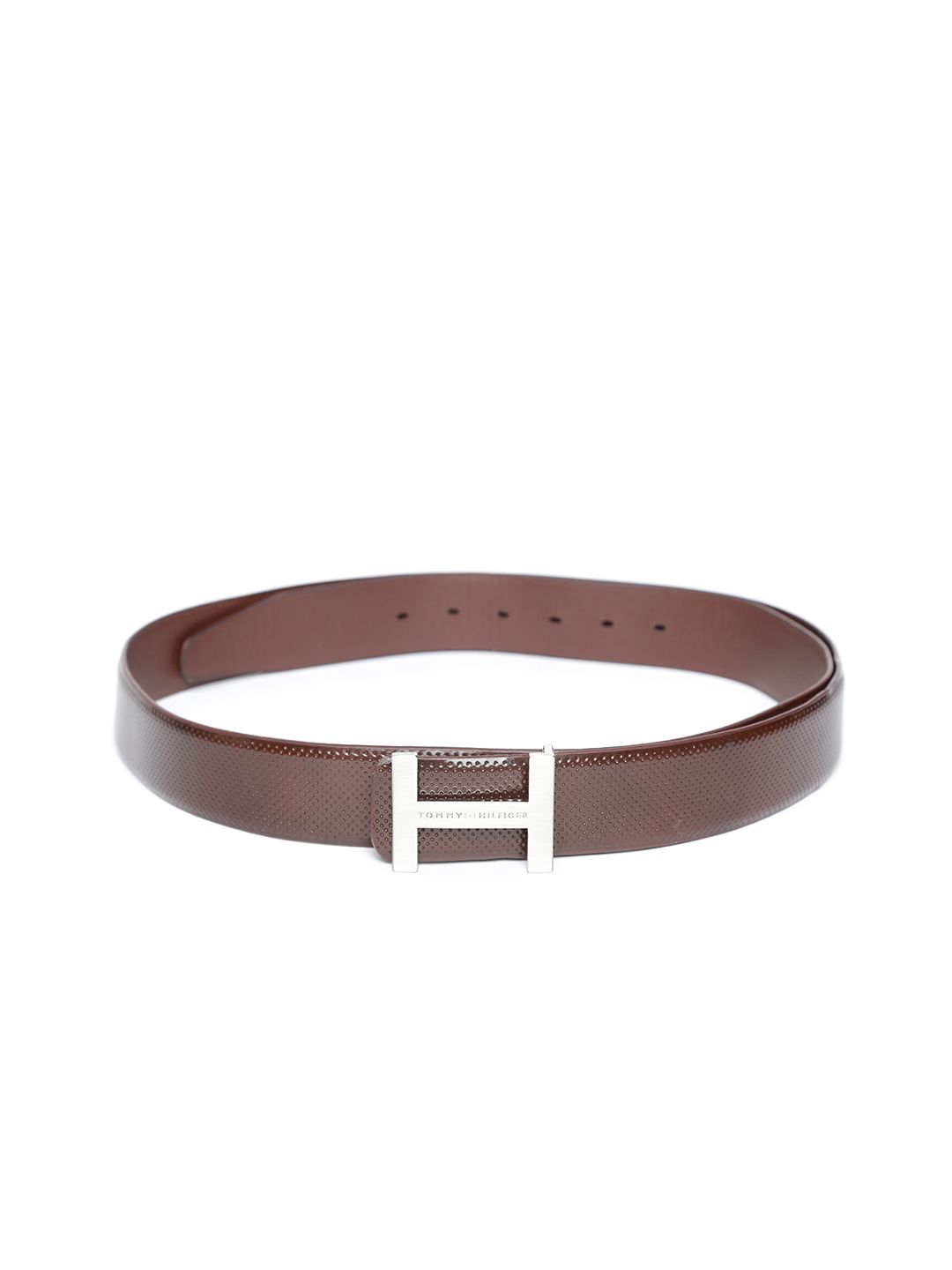 Tommy Hilfiger Men Brown Leather Textured Belt