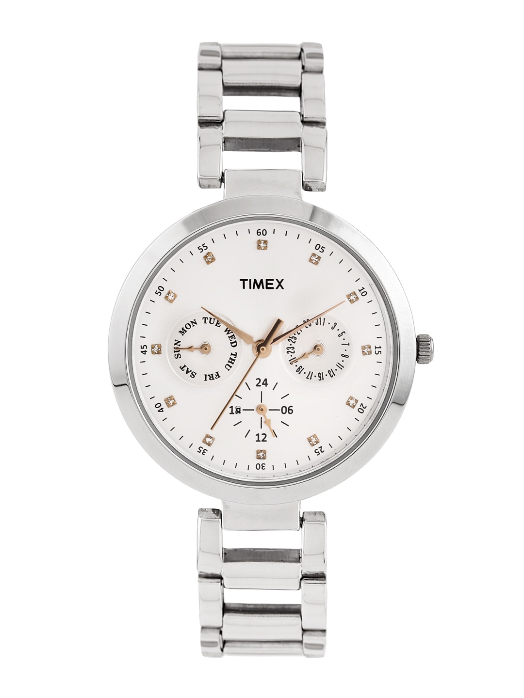 Timex Women Silver-Toned Multifunction Analogue Watch - TW000X204 Price in India
