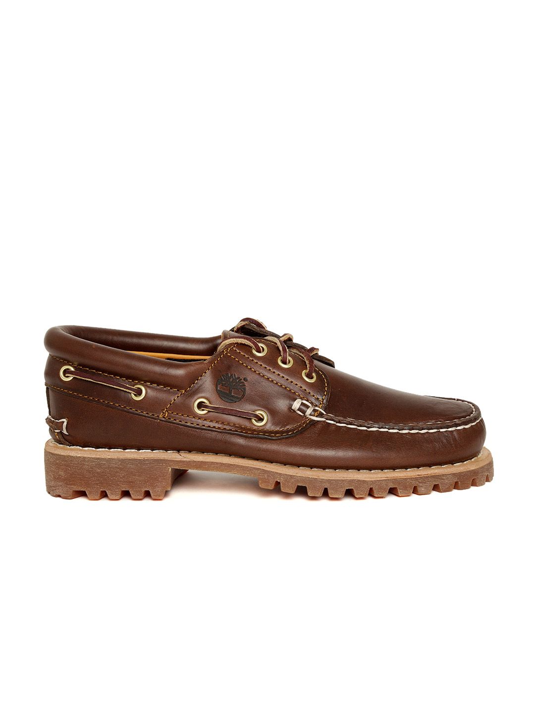 Buy Timberland Men Brown TRAD HS 3 Eye Lug Leather Boat Shoes
