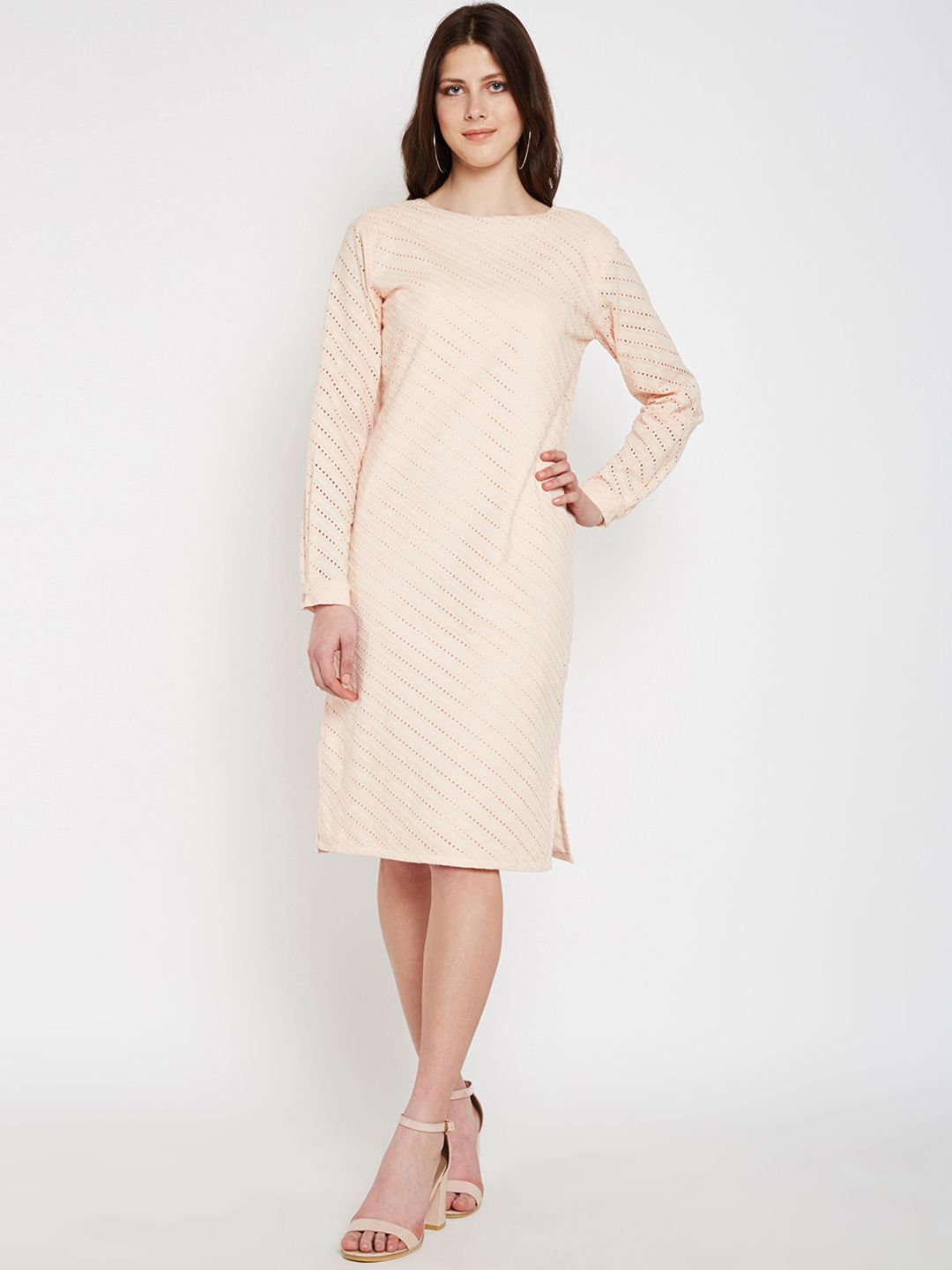 Lace Sheath Dress with Belt