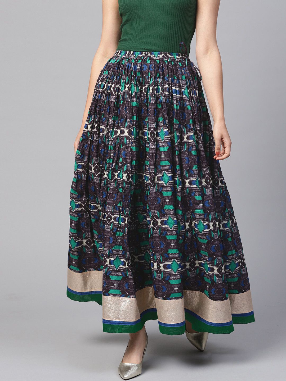 mirror work skirts india