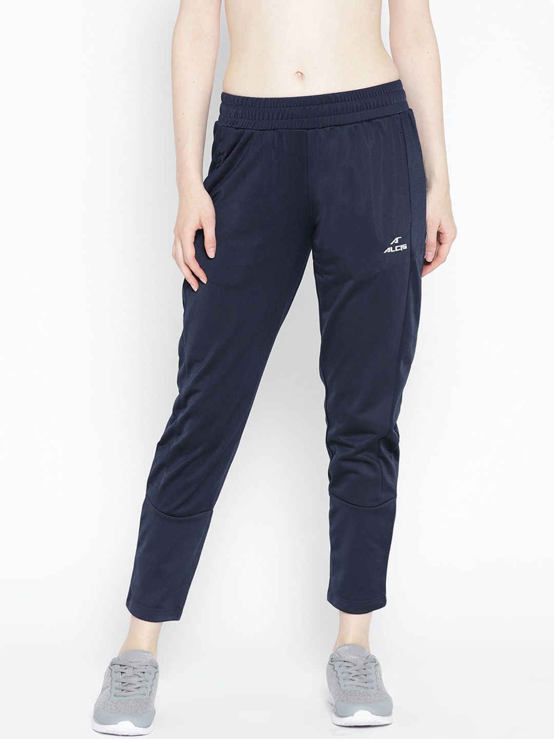 Alcis Women Navy Blue Solis Cropped Track Pants Price in India
